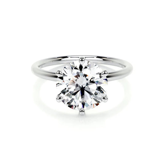 2 CT Brilliant Round Solitaire Shaped Diamond Rings For Women