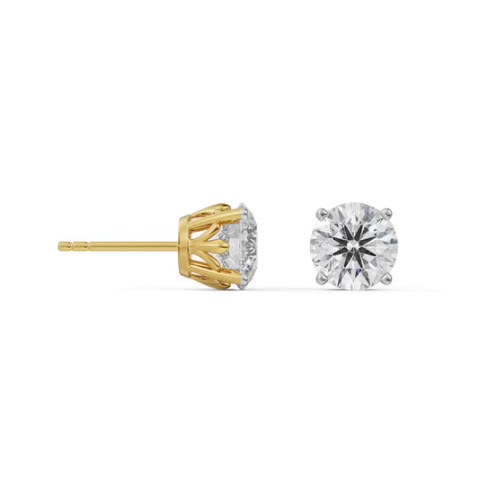 1 Ct Brilliant round Stud earrings