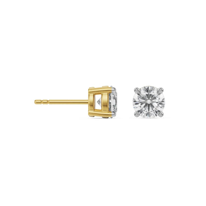 1 CT Classic Round Solitaire Stud Earring