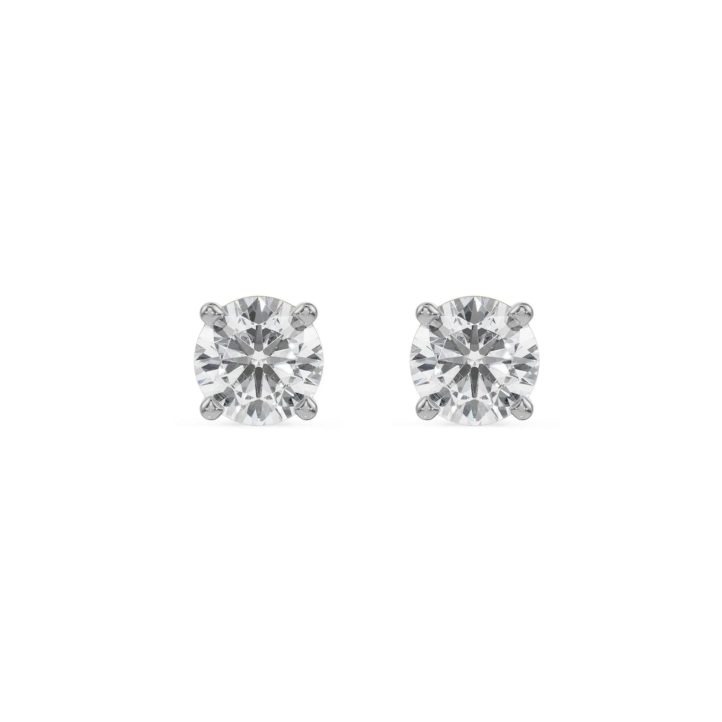 1 CT Classic Round Solitaire Stud Earring