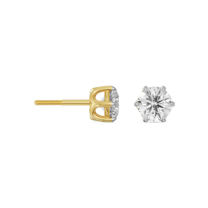 0.70 CT Round Diamond Studs Earrings