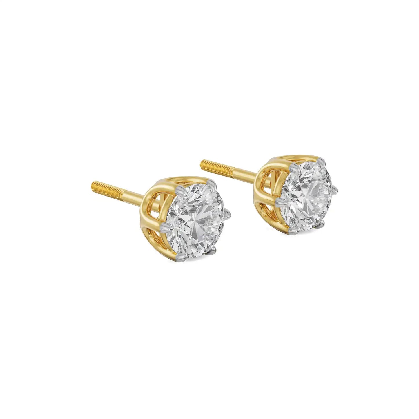 0.70 CT Round Diamond Studs Earrings