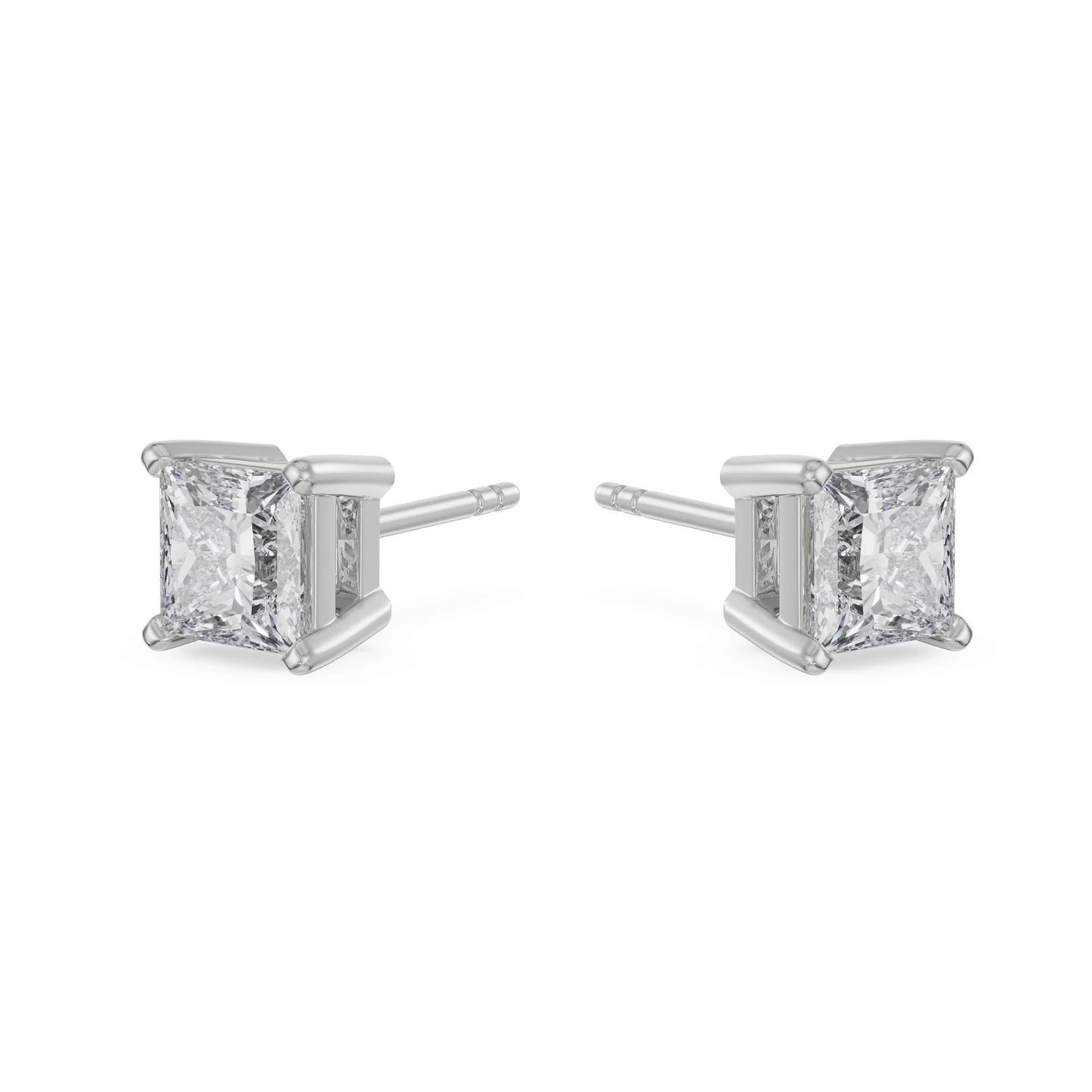 2 CT Timeless Princess Solitaire Studs Earrings