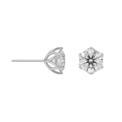 1.5 Ct Petal Solitaire Studs Earrings