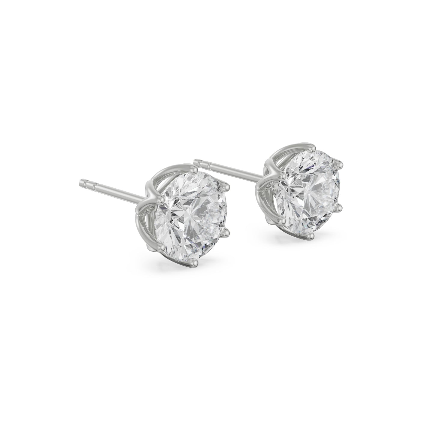 1.5 Ct Petal Solitaire Studs Earrings