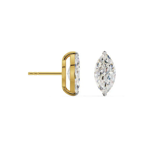 1 CT Marquise Diamond Studs Earrings