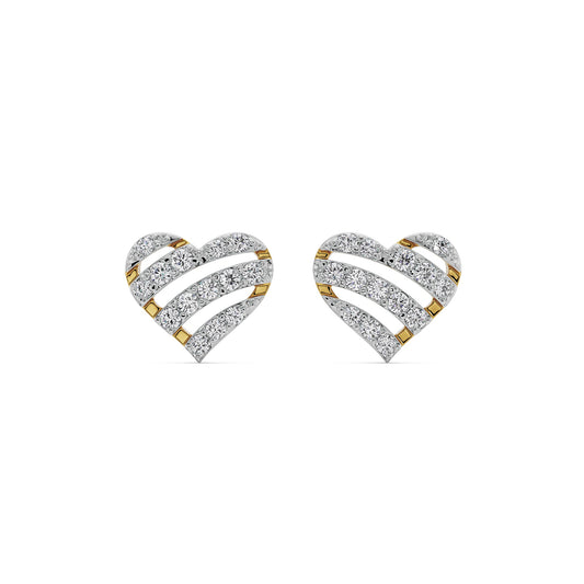 Cupid's Delight Diamond Studs Earrings