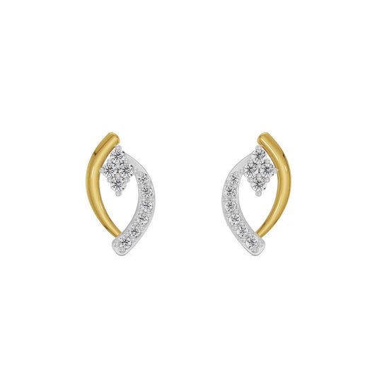 Leafy Symphony Diamond Studs Earrings