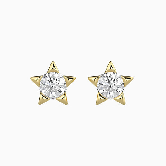 Solitaire Star Studs Earrings