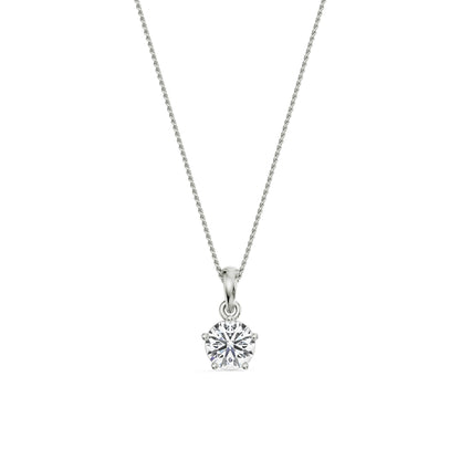 1 CT Round Solitaire Necklace