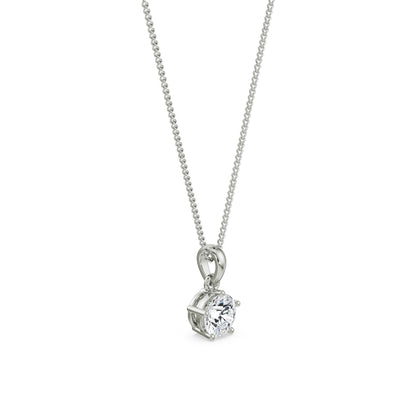 1 CT Round Solitaire Necklace