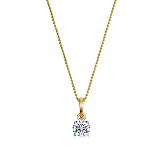 0.5 CT Round Solitaire Necklace