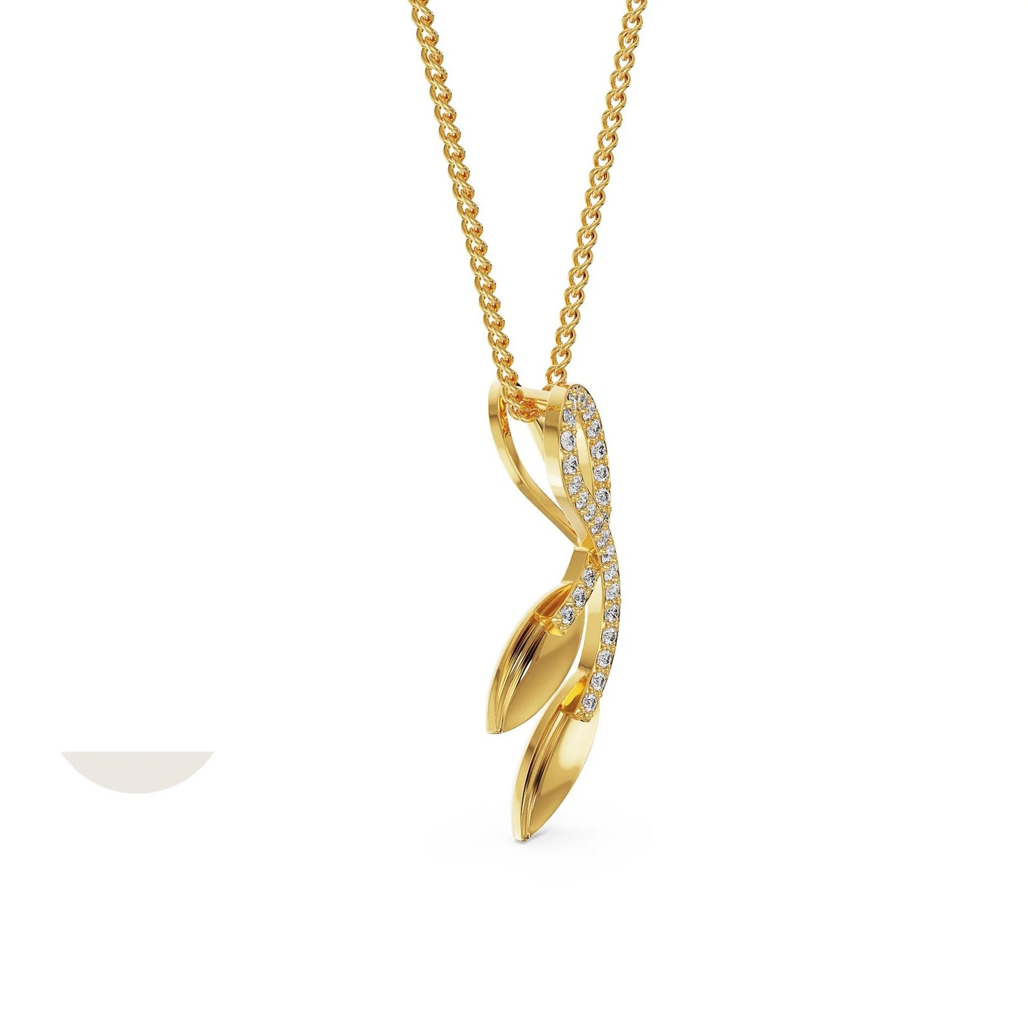 Diamond Leaf Fusion Necklace