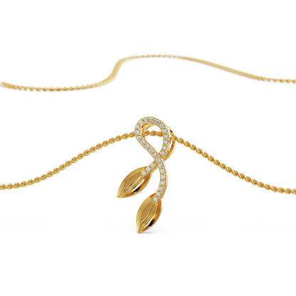 Diamond Leaf Fusion Necklace