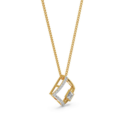 Princess Cut Diamond Necklace