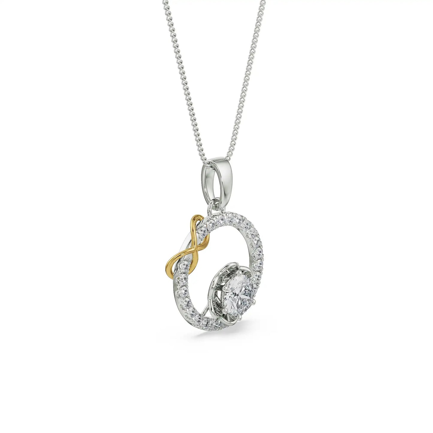 Circle Infinity Diamond Necklace