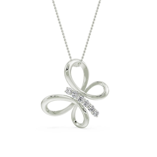 Diamond Butterfly Dream Necklace