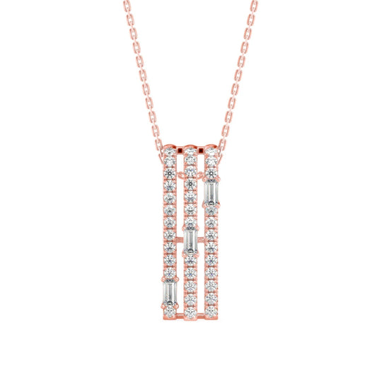 Vertical Bar Diamond Necklace