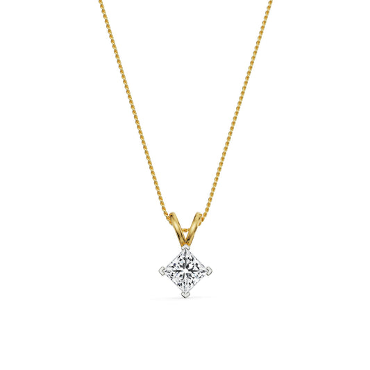 1 CT Princess Cut Diamond Necklace