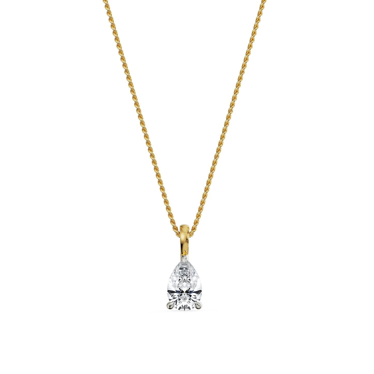 0.5 CT Pear Solitaire Necklace