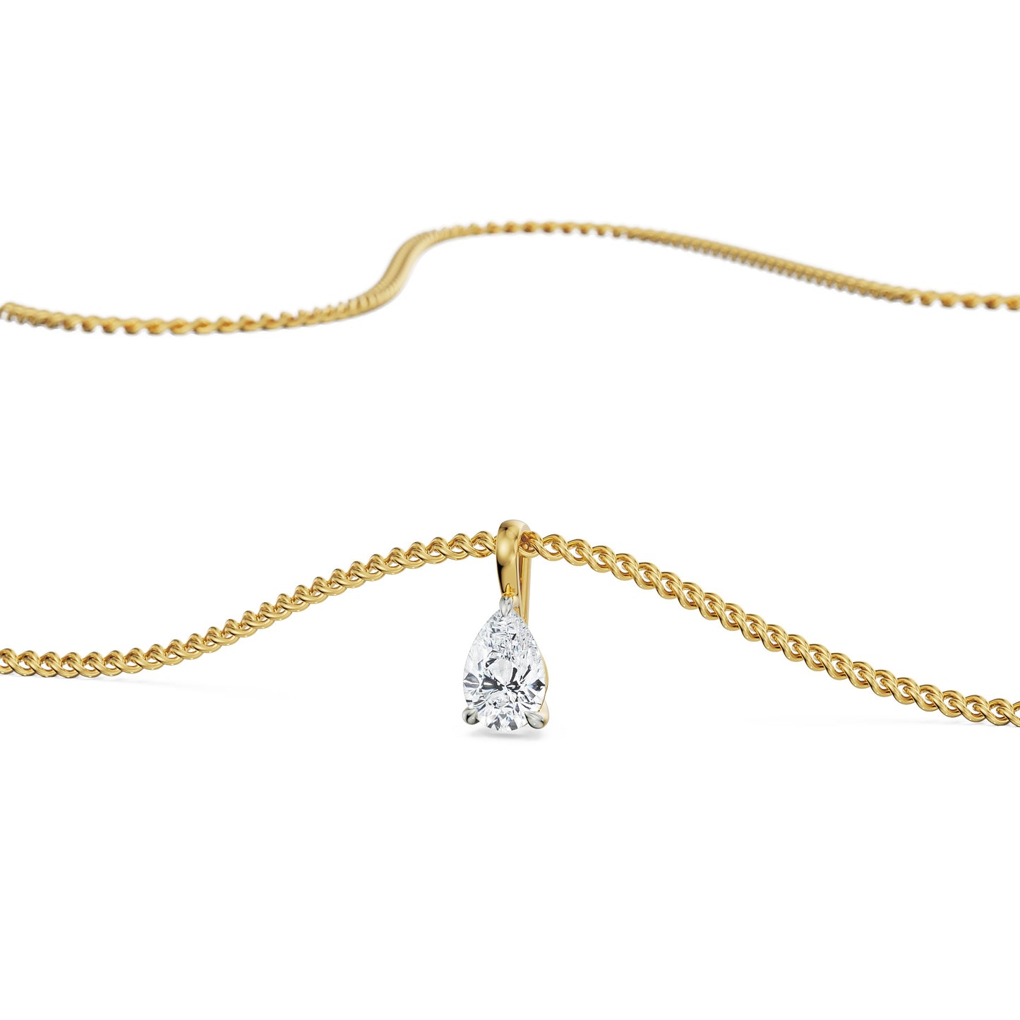 0.5 CT Pear Solitaire Necklace