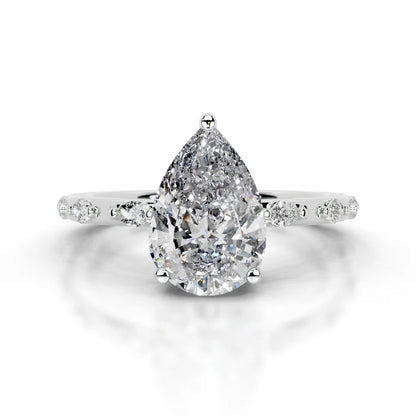 2 CT Pear Shaped Diamond Rings For Women