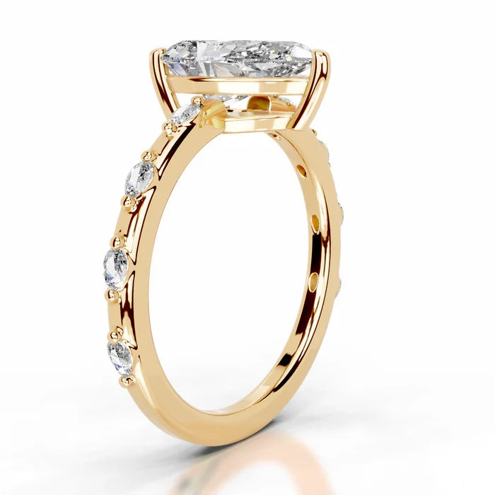 2 CT Pear Shaped Diamond Rings For Women