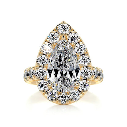 2 CT Pear Shaped Halo Diamond Rings For Women