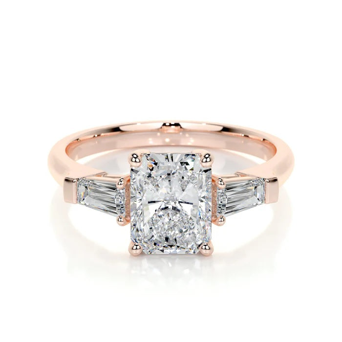 2 CT Radiant Shaped Diamond Rings For Women