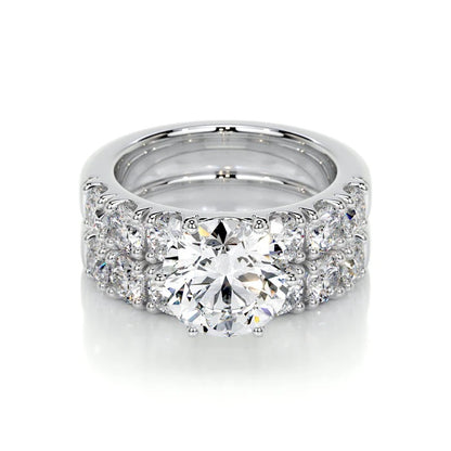 3 CT Brilliant Round Diamond Rings Set