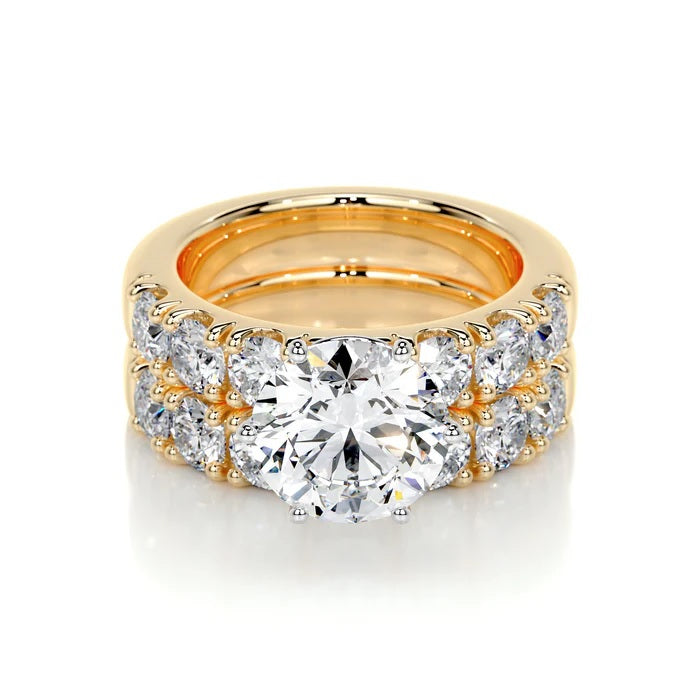 3 CT Brilliant Round Diamond Rings Set