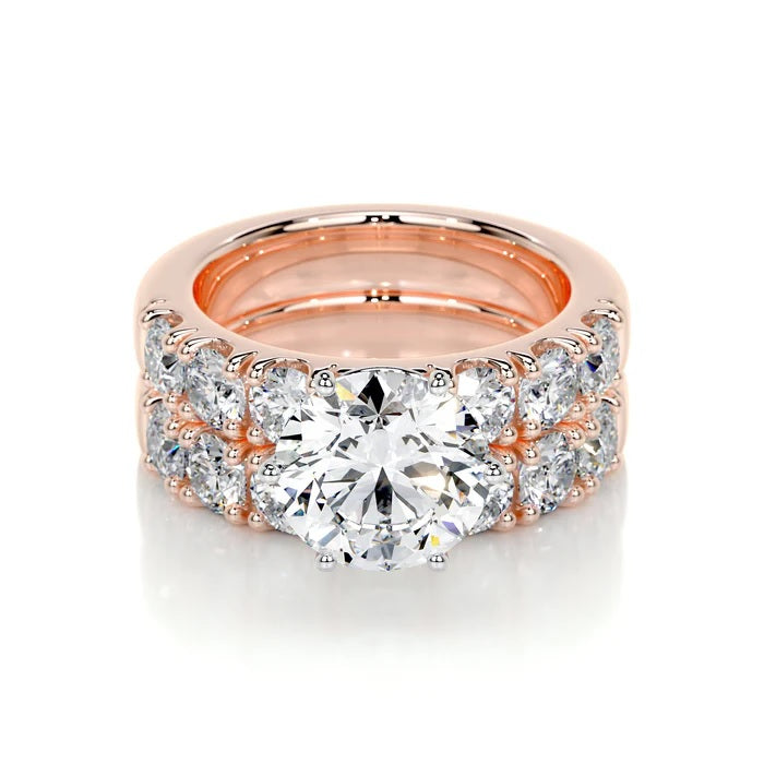 3 CT Brilliant Round Diamond Rings Set