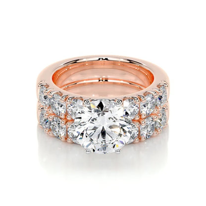 3 CT Brilliant Round Diamond Rings Set