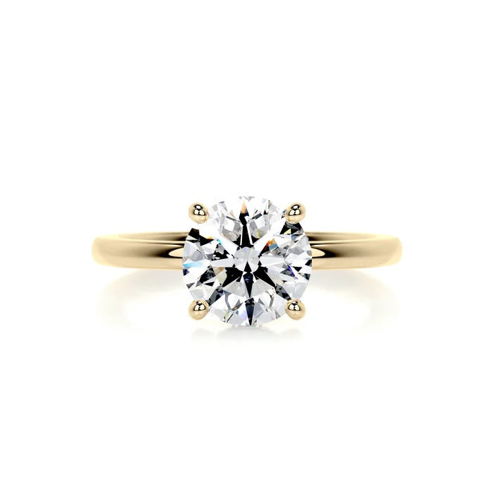 2 CT Round Solitaire Diamond Rings For Women