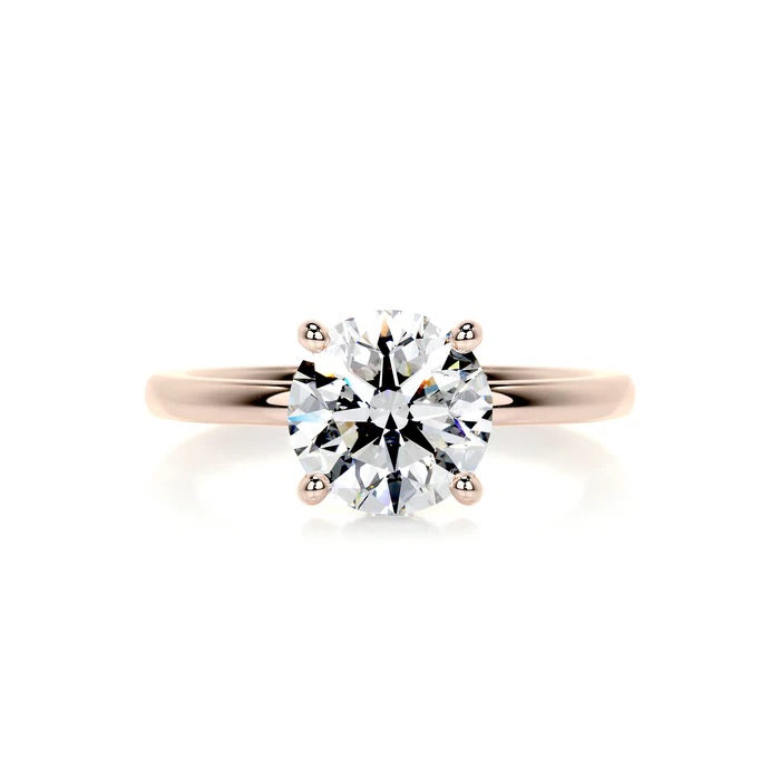 2 CT Round Solitaire Diamond Rings For Women