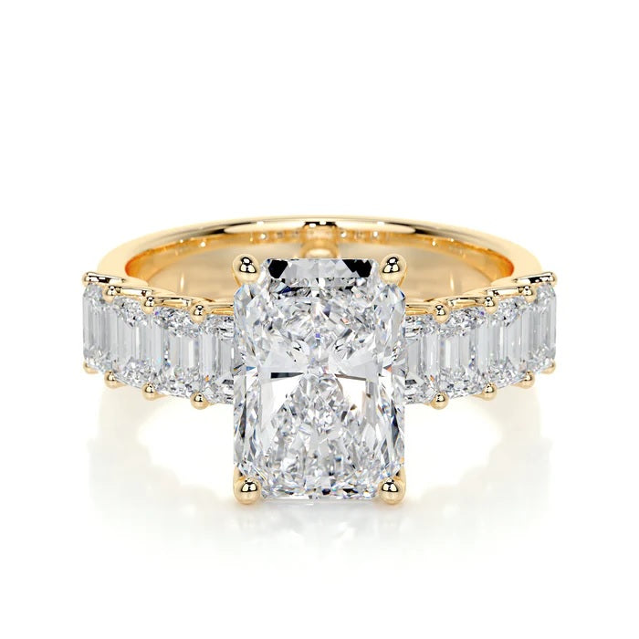 3 CT radiant Shaped Diamond Rings For Women