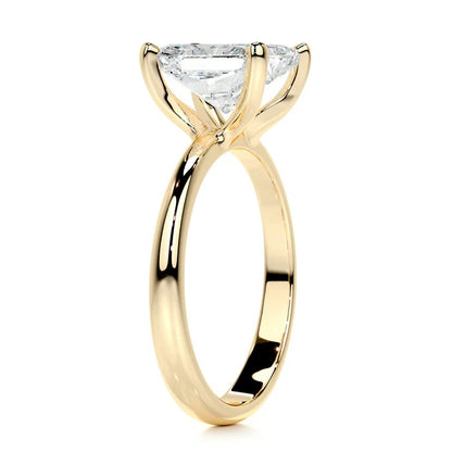 3 CT Radiant Shaped Solitaire Rings For Women