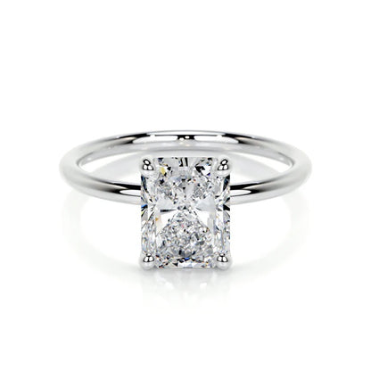 2 CT Radiant Shaped Solitaire Diamond Rings For Women