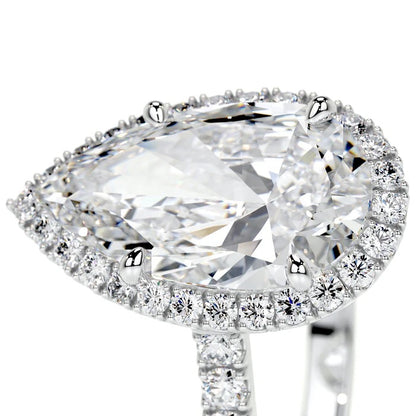 3 CT Pear Shaped Diamond Rings For Women