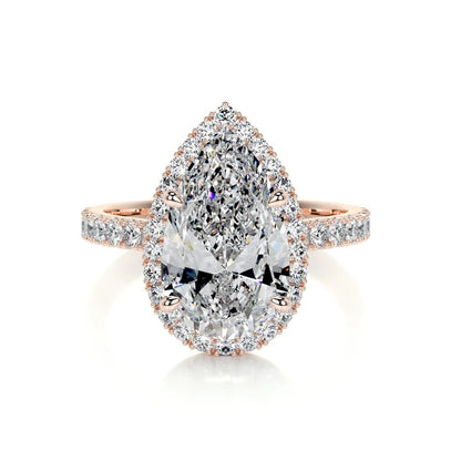 3 CT Pear Shaped Diamond Rings For Women