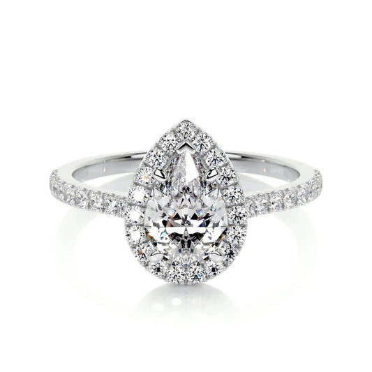 1 CT Pear Shaped Diamond Rings For Women