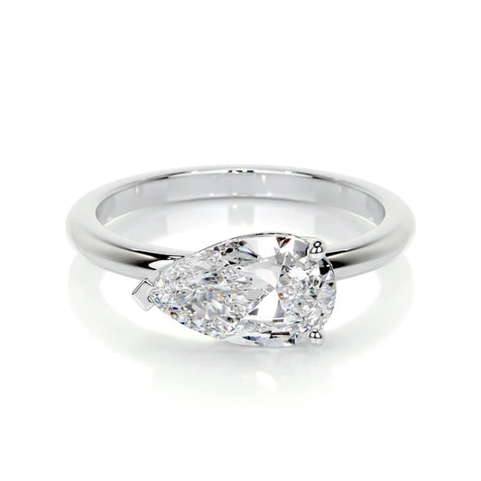 1 CT Pear Shaped Diamond Rings For Women