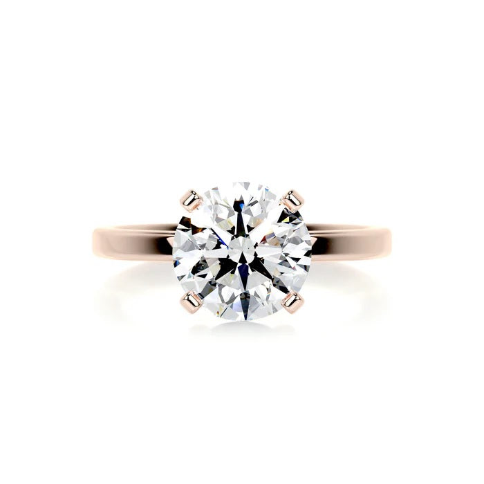 2 CT Brilliant Round Shaped Solitaire Diamond Rings For Women