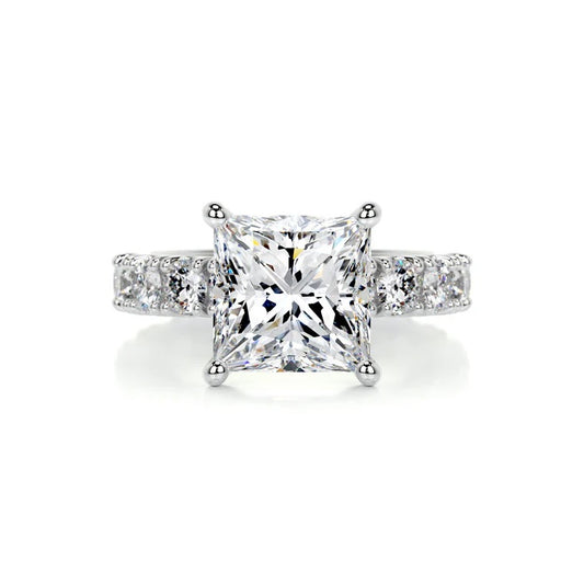 2 CT Princess Shaped Diamond Rings For Women